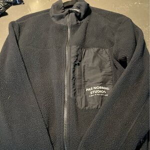 Pas Normal Studios Black Fleece Jacket